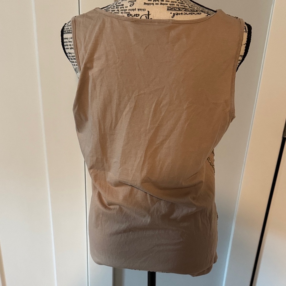 π3/$12π Dana Buchman Brown Sequin Pattern Tank Top - Picture 4 of 4
